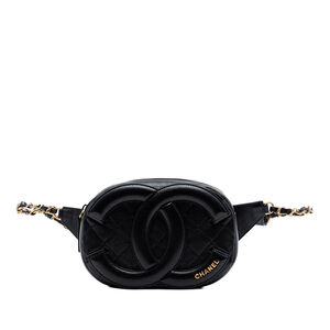 Pre-Loved Chanel CC Quilted Lambskin Coco Midnight Camera Bag